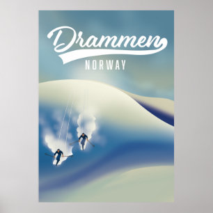 Drammen Norway ski poster