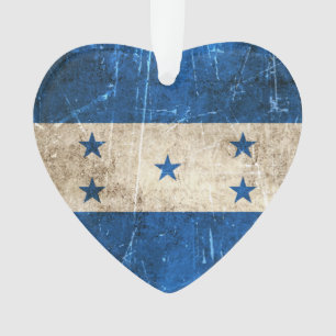 Drapeau âgé et rayé de cru du Honduras