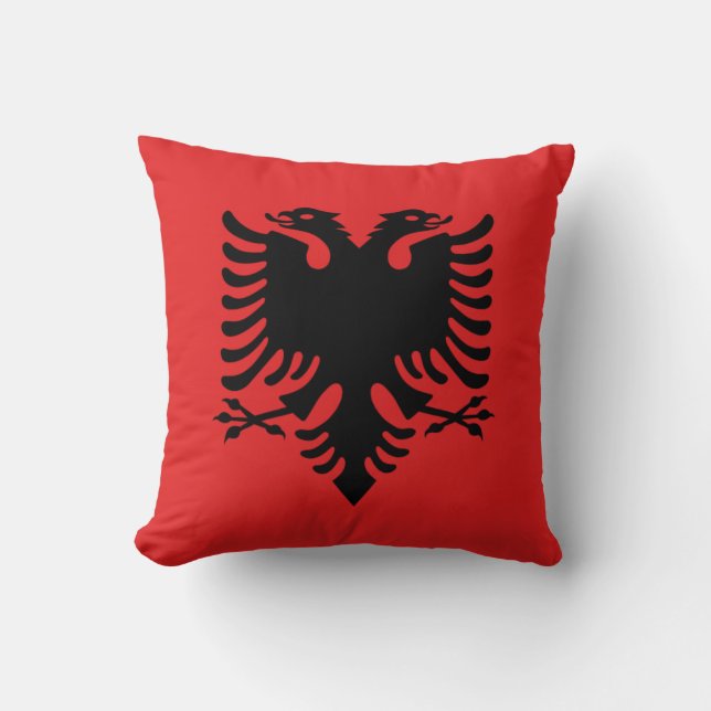 Drapeau albanais coussin (Recto)