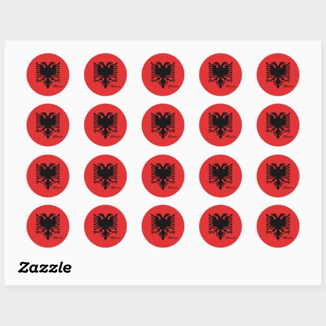 Drapeau albanais & stickers mode Albanie/ventilate (Feuille)