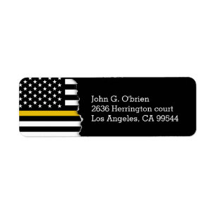 Drapeau américain à la police