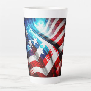 Drapeau américain Abstrait latte Mug
