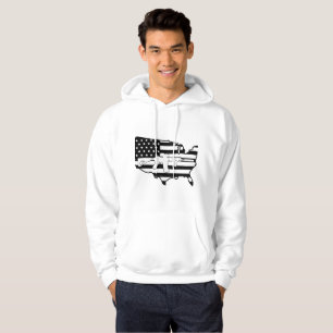 Drapeau américain avec le sweat - shirt à capuche