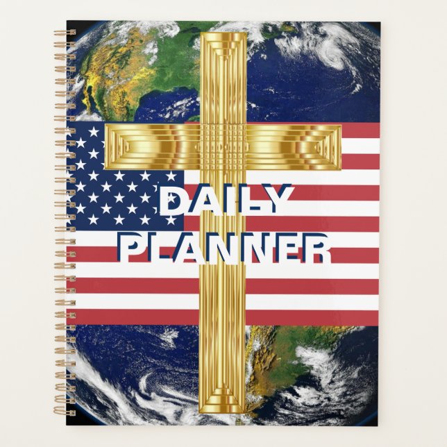 Drapeau américain avec plan Cross et Earth HAMbWG (Devant)