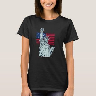 Drapeau américain avec T-shirt Lady Liberty