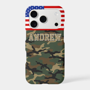 Drapeau Américain Camo Nom Personnalisé 