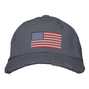 Drapeau américain casquette brodé