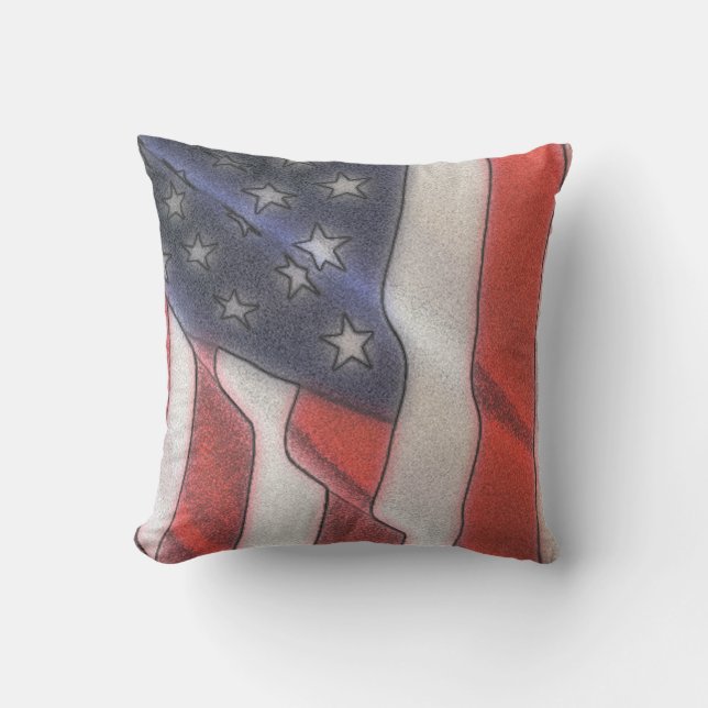 Drapeau américain Coussin extérieur (Recto)