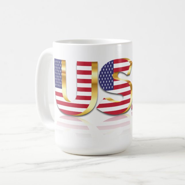 Drapeau américain de café Mug (Devant gauche)