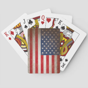 Drapeau américain de style vintage - Cartes de jeu