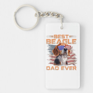 Drapeau américain des hommes meilleur Beagle père