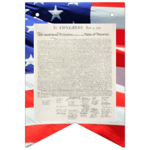 Drapeau américain des textes de déclaration