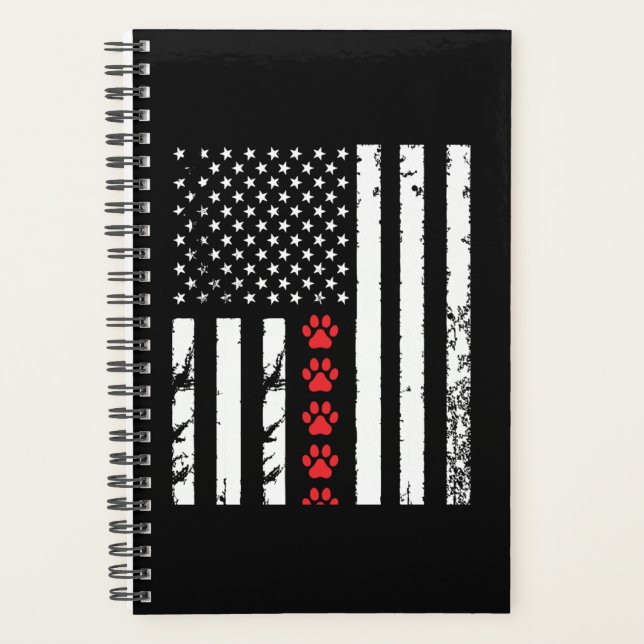 Drapeau américain Dog Paw (Devant)