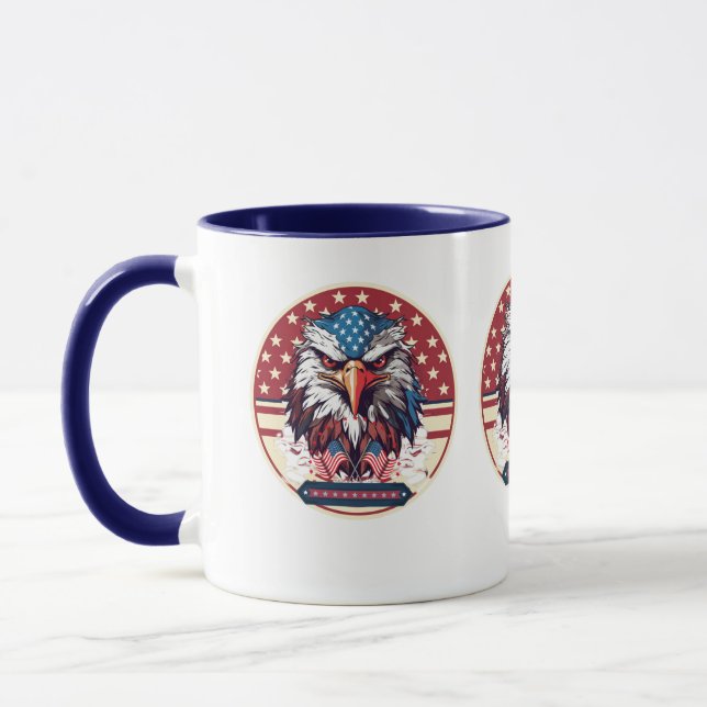 Drapeau américain en céramique Mug (Gauche)