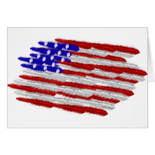 Drapeau américain en plumes