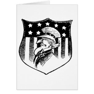 Drapeau américain et oncle Sam patriotique vintage