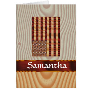 Drapeau américain Faux wood