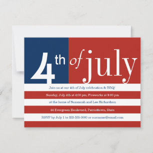 Drapeau américain Invitation du 4 juillet