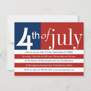 Drapeau américain Invitation du 4 juillet