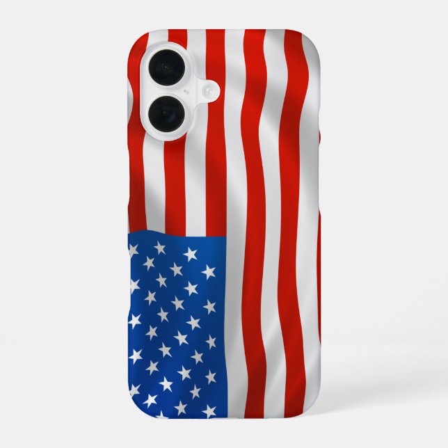 Drapeau américain iPhone 16 Coque avec fierté (Verso)