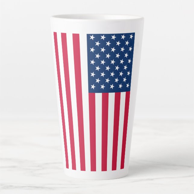 Drapeau américain Latte Mug (Devant)