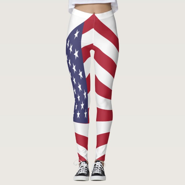 Drapeau américain Leggings (Devant)