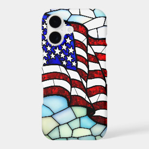 Drapeau américain Mosaïque en verre Patriote