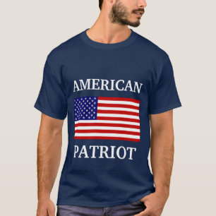 Drapeau américain Patriot Mens Navy Blue T-shirt
