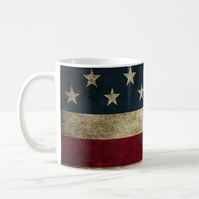 Drapeau américain Patriotic Rustic Mug (Gauche)