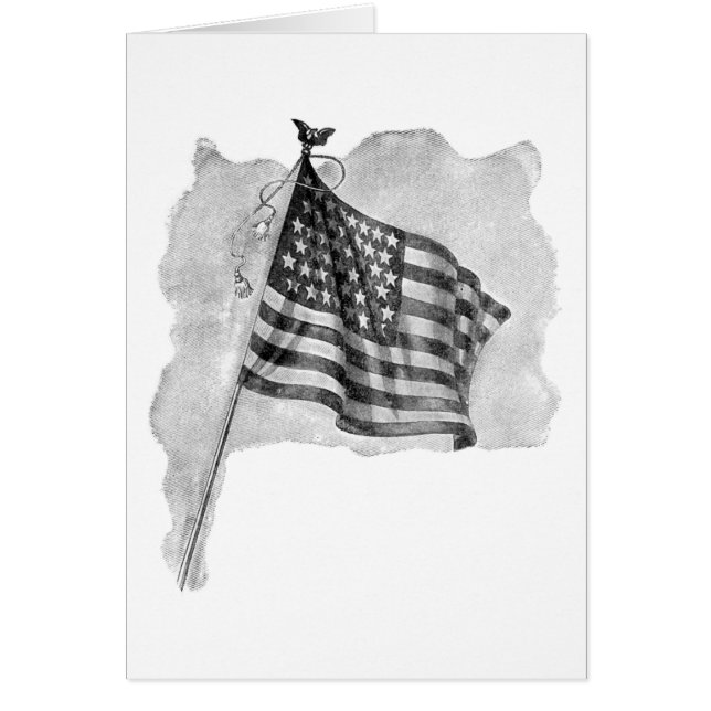 Drapeau américain Patriotic Vintage Art (Devant)