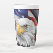 Drapeau américain patriotique Aigle café Mug