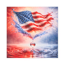 Drapeau américain patriotique éclaboussure liquide