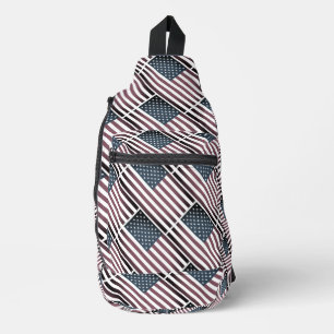 Drapeau américain patriotique motif Crossbody Sacs
