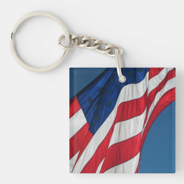 Drapeau américain patriotique Porte - clé acryliqu (Devant)