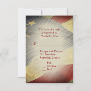 Drapeau américain patriotique RSVP avec choix de m