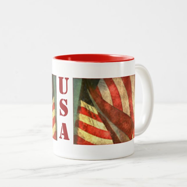 Drapeau américain patriotique USA Mug (Devant droit)