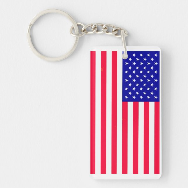 Drapeau américain Porte - clés acryliques (Devant)