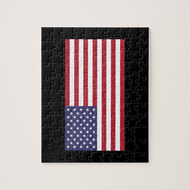 Drapeau américain rouge blanc et bleu puzzle (Vertical)