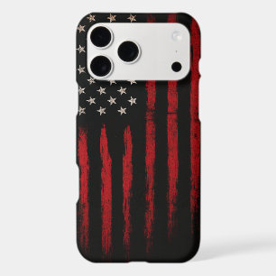 Drapeau américain rouge et noir
