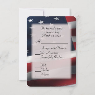 Drapeau américain RSVP avec Entree Choix
