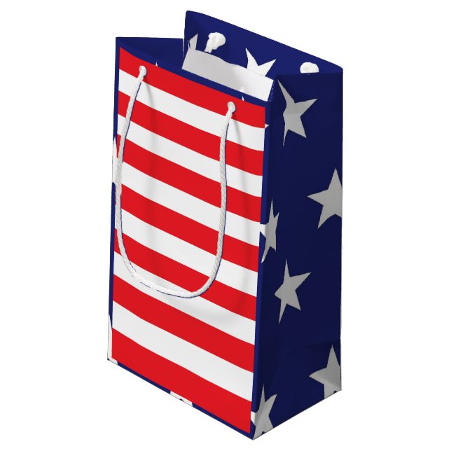 Drapeau américain Sac cadeau Sac rouge Blanc et bl (Dos Angle)
