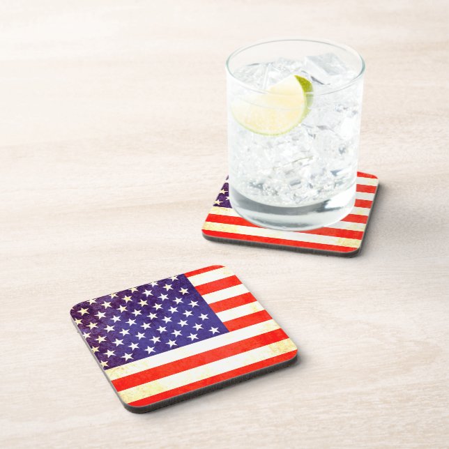 Drapeau américain série 6 dessous de verre patriot (Côté Droit)