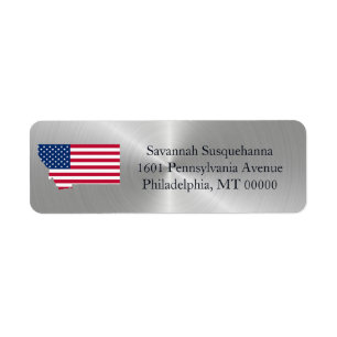Drapeau américain Silver Montana Patriotique