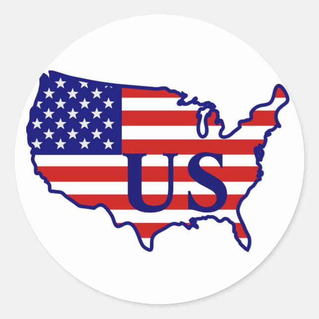 Drapeau américain Sticker US 2 (Devant)