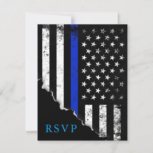 Drapeau américain Stylisé par la police Réponse RS (Devant)