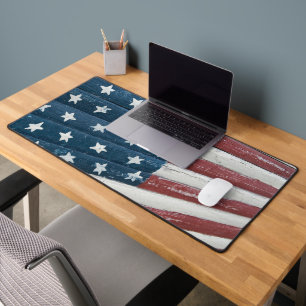 Drapeau américain sur bois