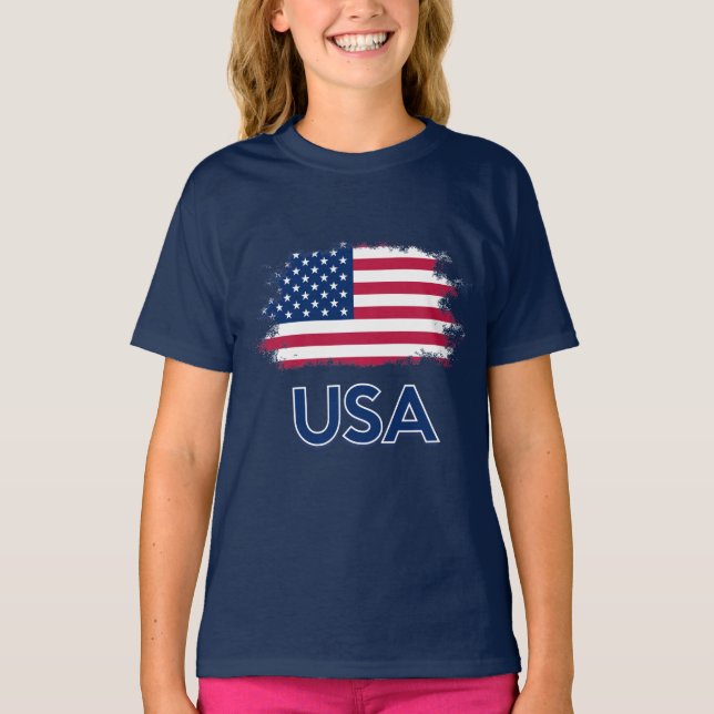 Drapeau américain T-Shirt (Devant)