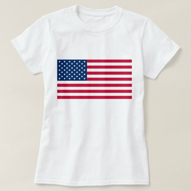 Drapeau américain T-Shirt - USA - Patriotique (Design devant)