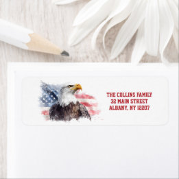 Drapeau Américain USA 4 Juillet Adresse de l'expéd