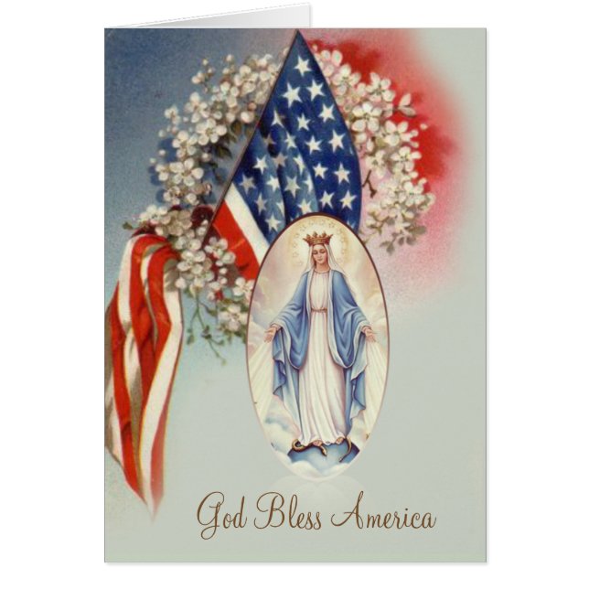 Drapeau américain Vierge Marie (Devant)